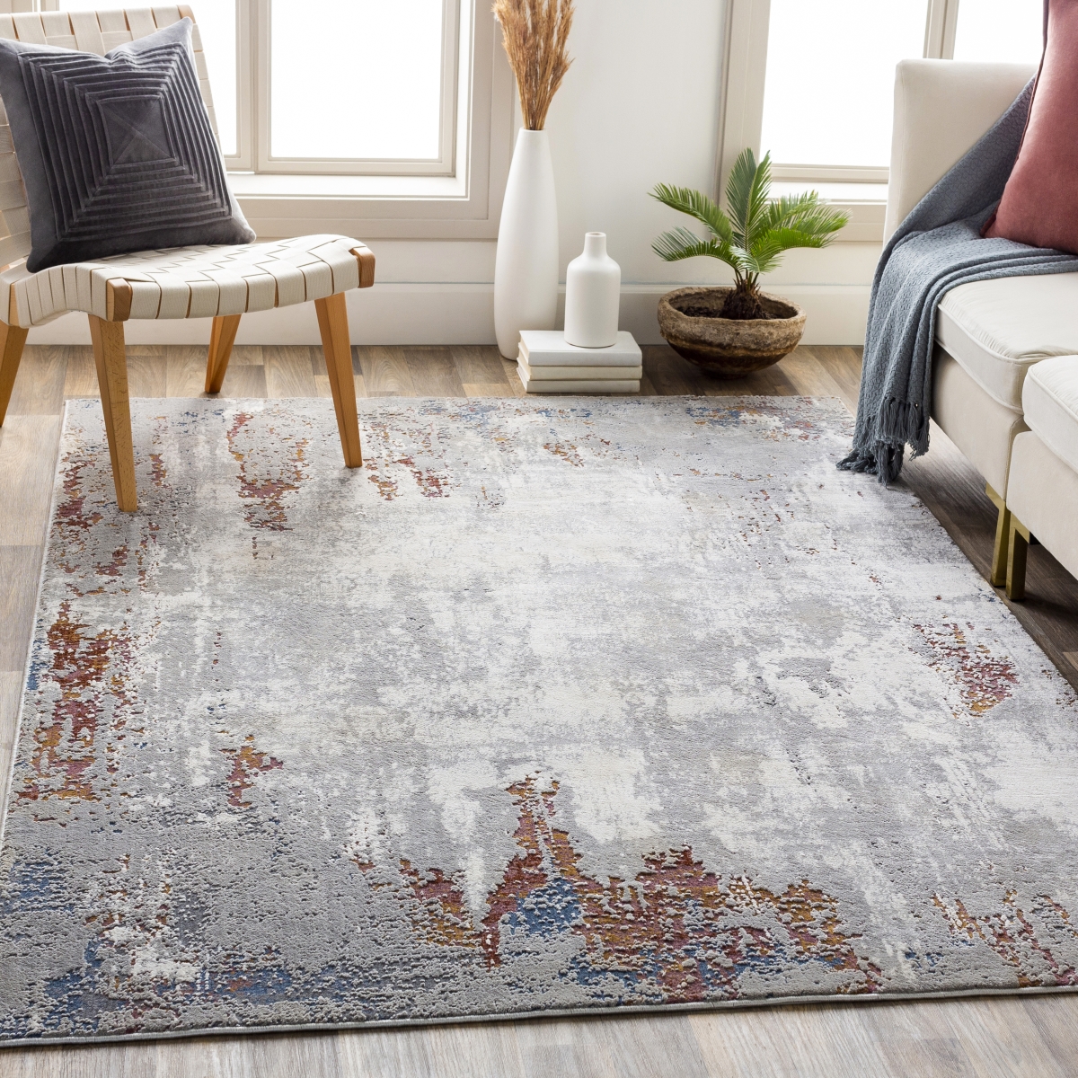 AIS2315-93123 9 ft. x 12 ft. 3 in. Aisha Rectangle Area Rug, Multi Color