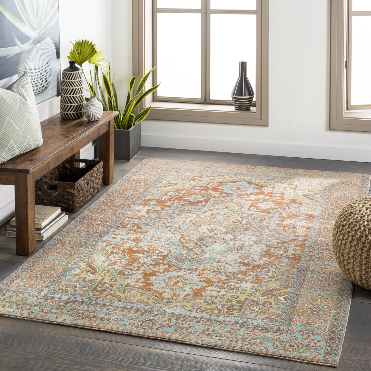 BDM2312-81012 8 ft. 10 in. x 12 ft. Bodrum Machine Woven Rectangle Traditional Rug, Multi Color