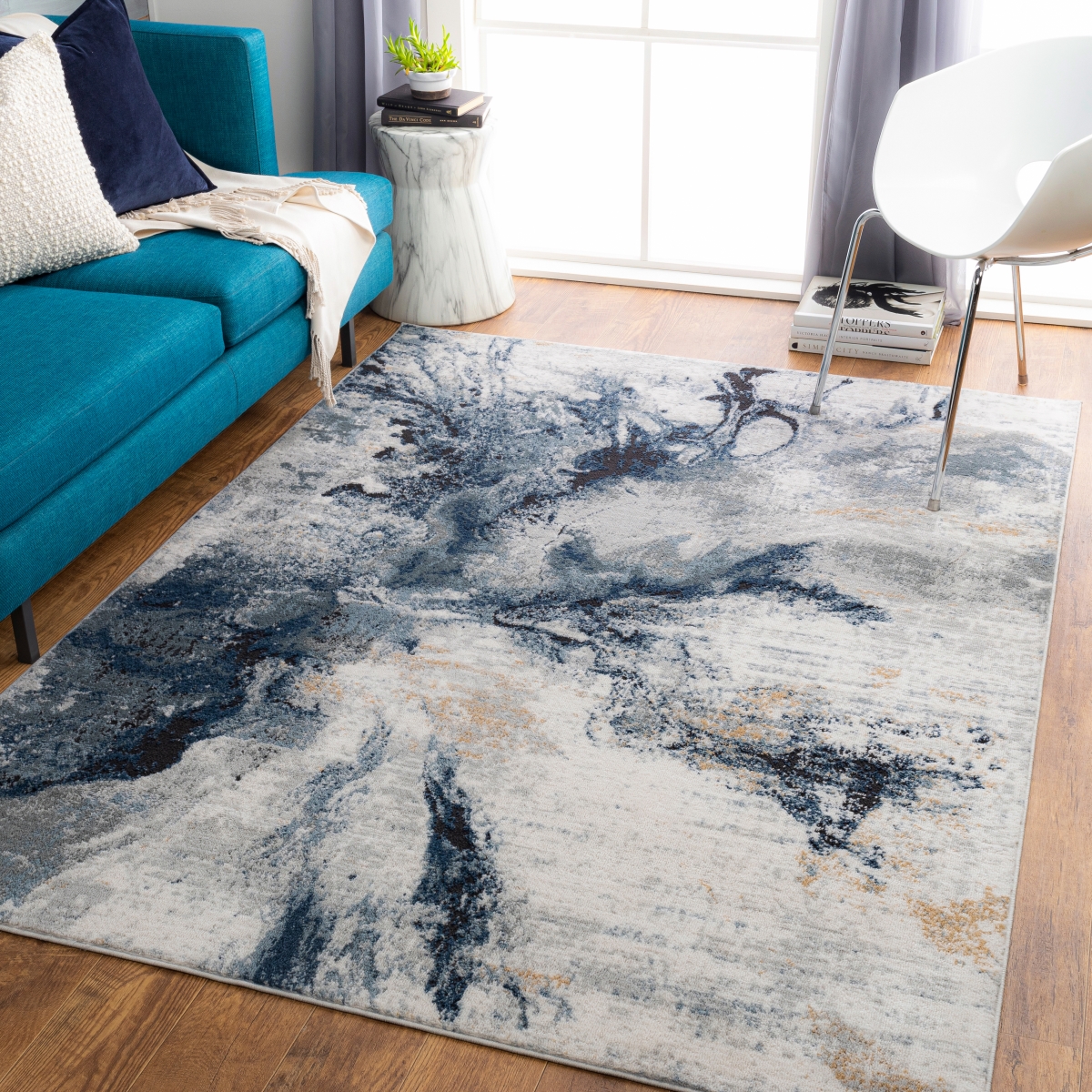 JLO2320-71010 7 ft. 10 in. x 10 ft. Jolie Machine Woven Rectangular Area Rug, Multi Color