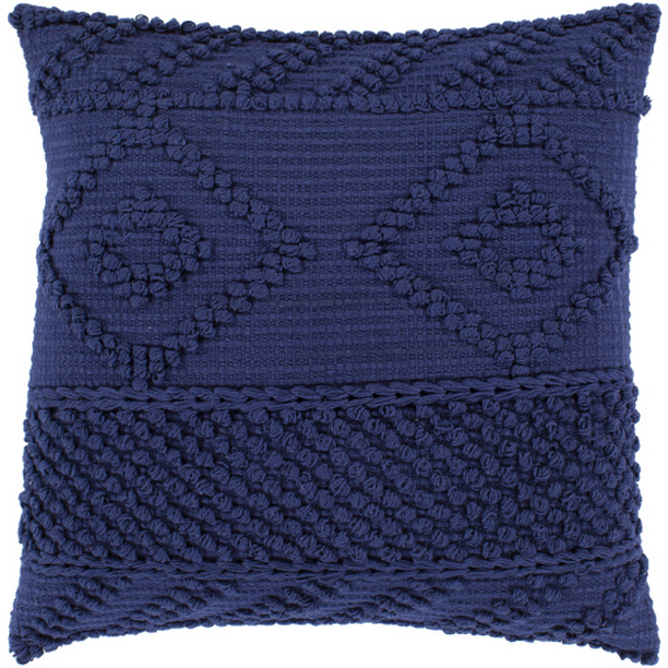 MDO002-2020D 20 x 20 in. Merdo Hand Woven Pillow Kit - Navy