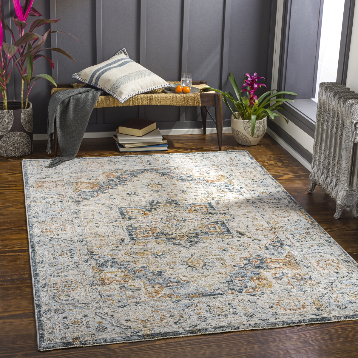 LAA2313-274 2 ft. 7 in. x 4 ft. Laila Rectangle Area Rug, Multi Color