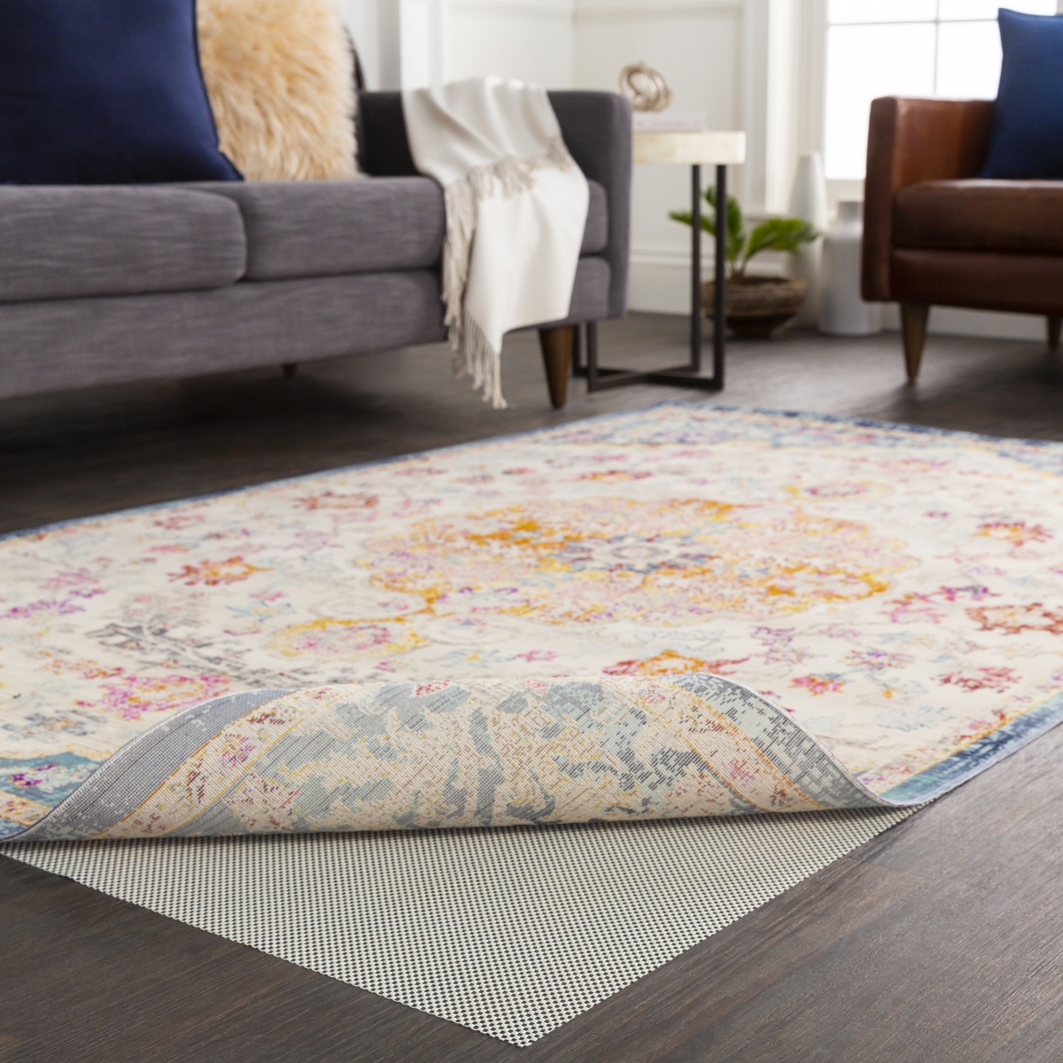 Elijah Modern Classic White Indoor Outdoor Rug Pad - 12'x15'