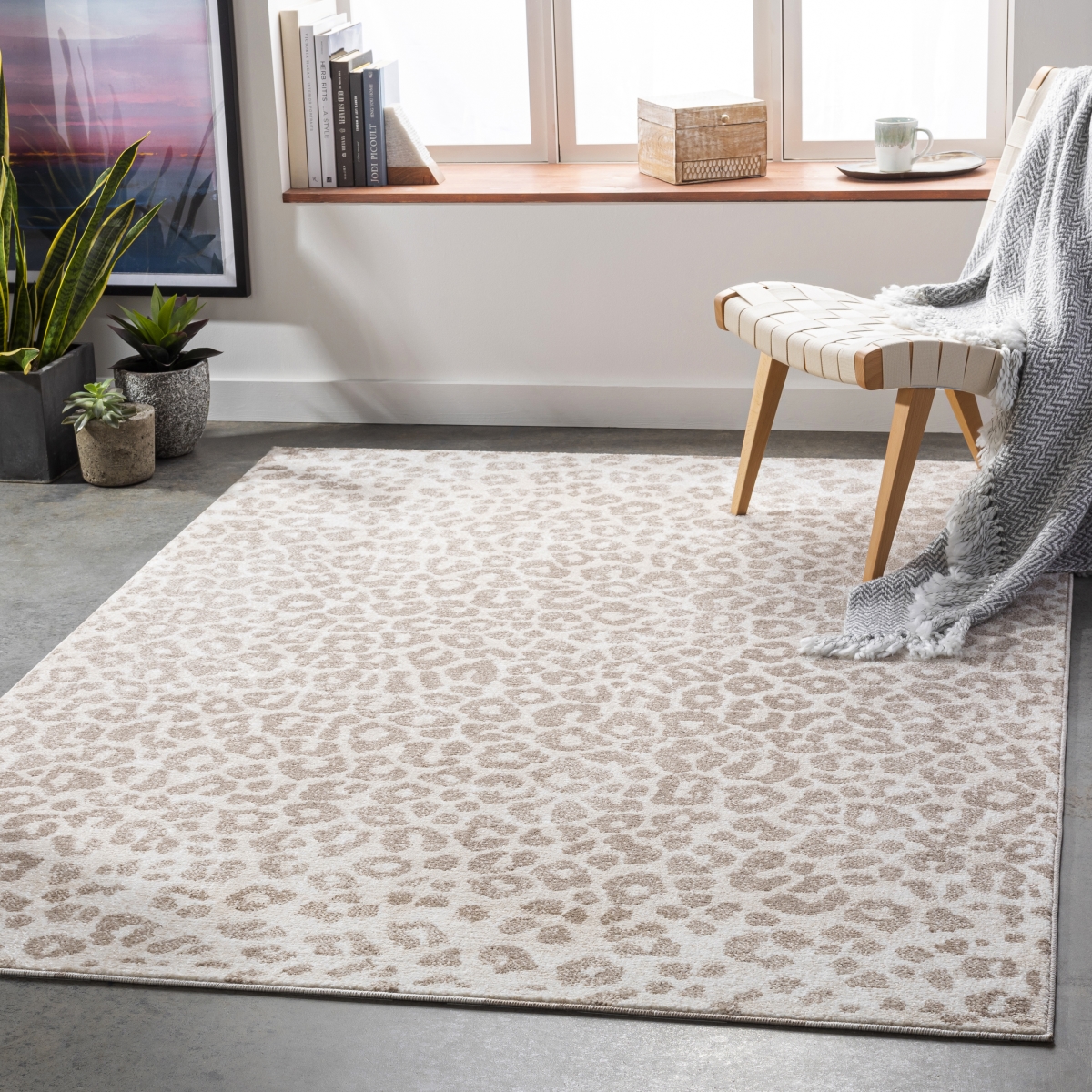 PSN2306-5373 5 ft. 3 in. x 7 ft. 3 in. Positano Machine Woven Rectangle Modern Rug, Multi Color