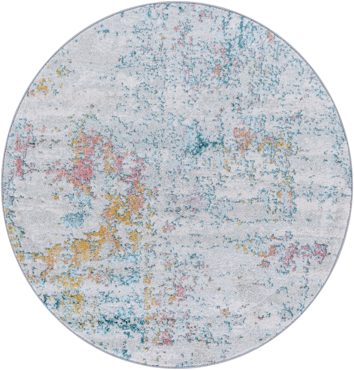 SUN2334-53RD 5 ft. 3 in. Sunderland Machine Woven Round Rug, Multi Color