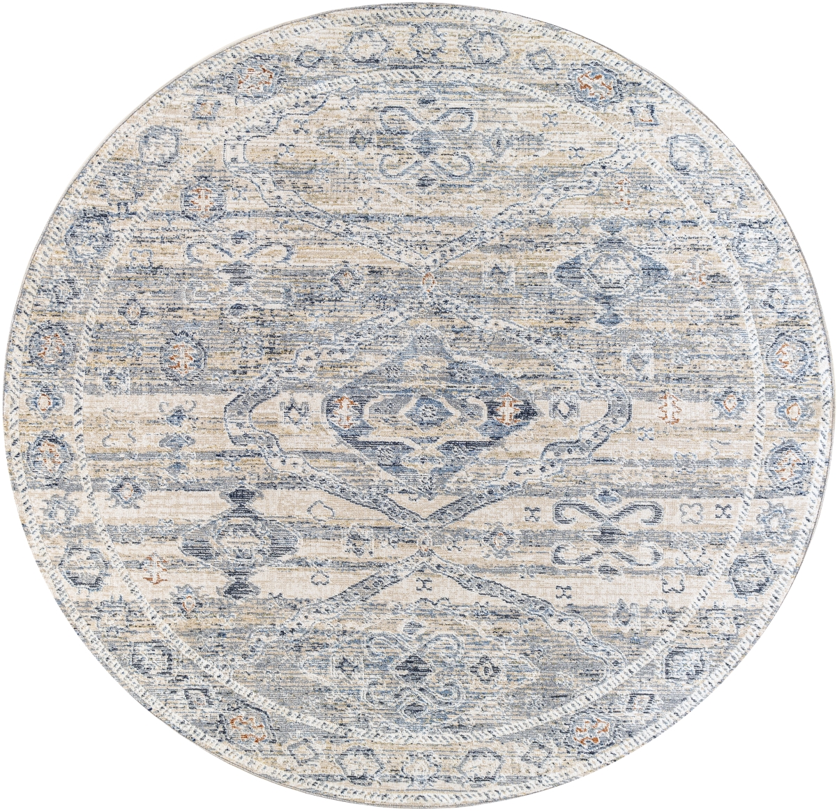 AMO2309-710RD 7 ft. 10 in. Amore Machine Woven Round Rug, Multi Color