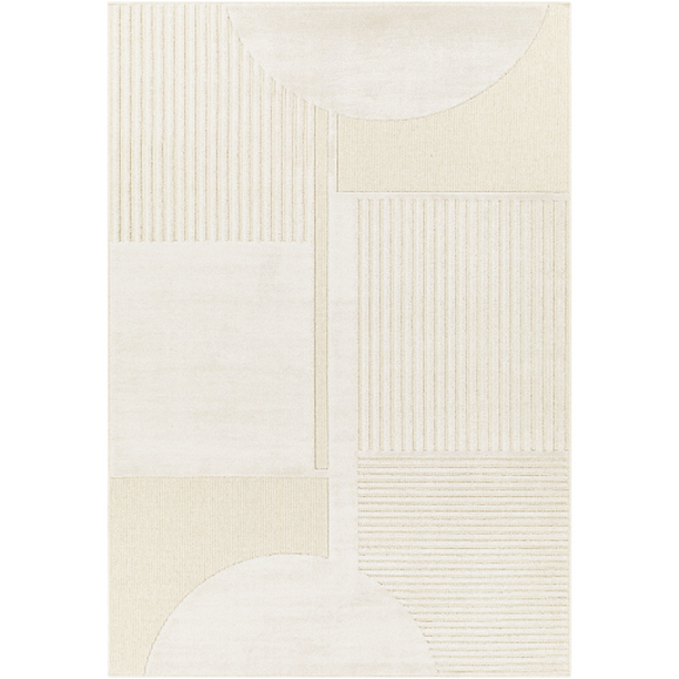 KGS2309-23 2 x 3 ft. Kingston Machine Woven Rectangle Rug - Cream & Beige