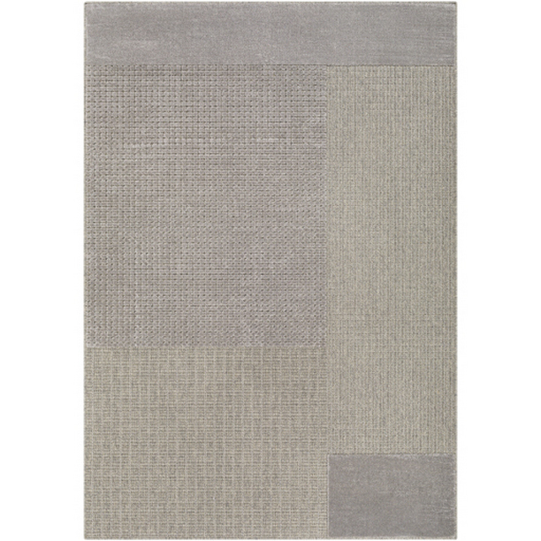 KGS2310-31157 3 ft. 11 in. x 5 ft. 7 in. Kingston Machine Woven Rectangle Rug - Silver Gray & Medium Gray