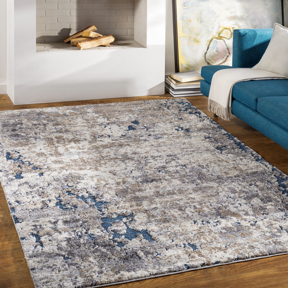 TUS2313-9121 9 ft. x 12 ft. 1 in. Tuscany Machine Woven Rectangle Modern Rug, Multi Color