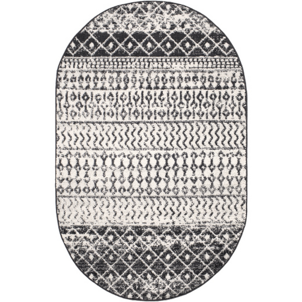 ELZ2307-35OV 3 x 5 ft. Elaziz Machine Woven Oval Rug - Multi Color