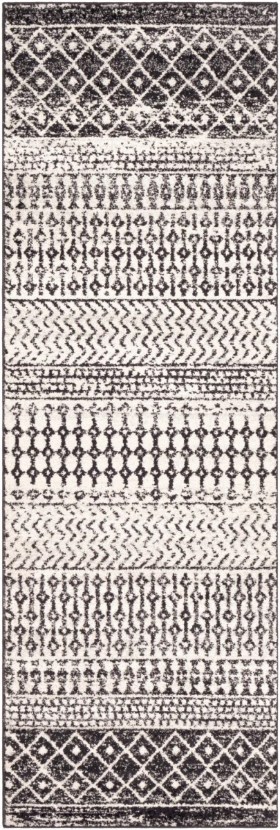 ELZ2307-4SQ 4 ft. Elaziz Square Area Rug, Black & Multi Color