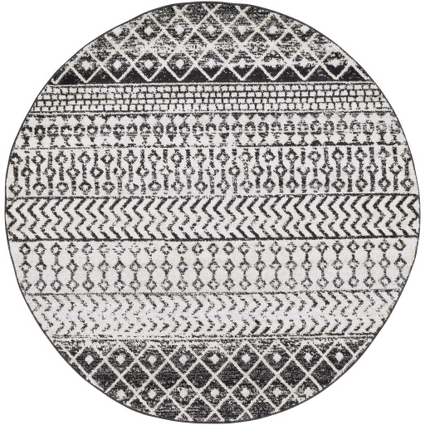 ELZ2307-710RD 7 ft. 10 in. Elaziz Machine Woven Round Rug - Multi Color