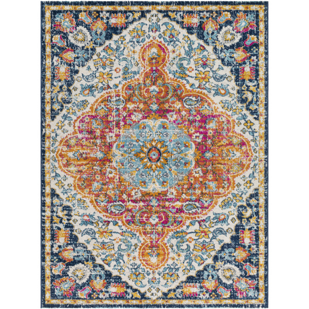 FSA2347-679 6 ft. 7 in. x 9 ft. Floransa Machine Woven Rectangle Rug - Multi Color
