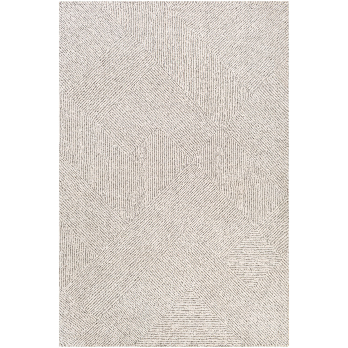 GVC2304-71010 7 ft. 10 in. x 10 ft. Gavic Machine Woven Rectangle Rug, Charcoal, Silver Gray & Beige