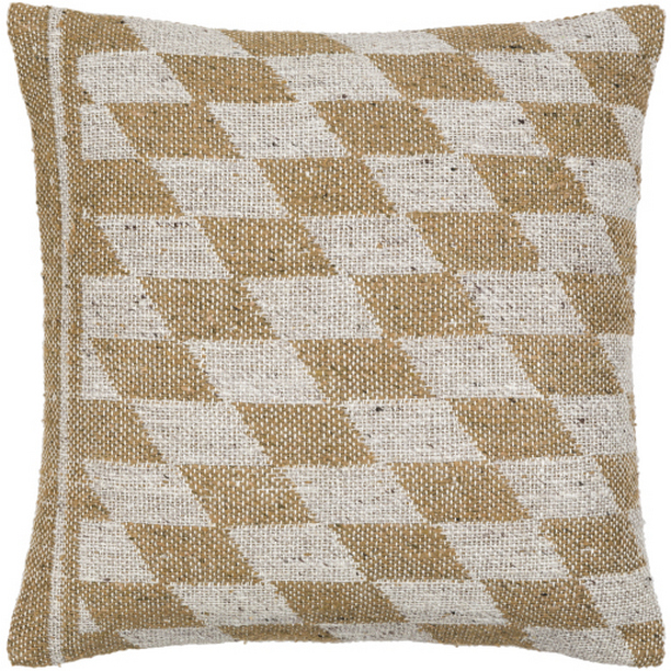 LEW001-2222D 22 x 22 in. Lewis Woven Pillow Kit - Camel & Light Gray