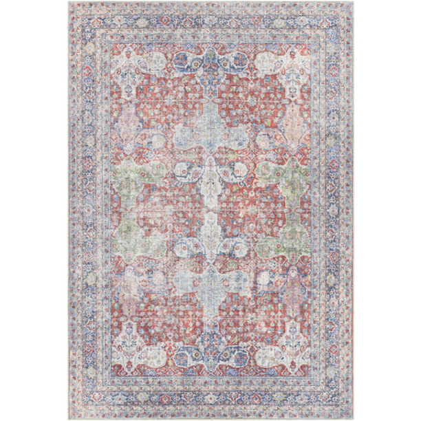 ALY2301-679 6 ft. 7 in. x 9 ft. Alanya Machine Woven Rectangle Rug - Multi Color -  Livabliss