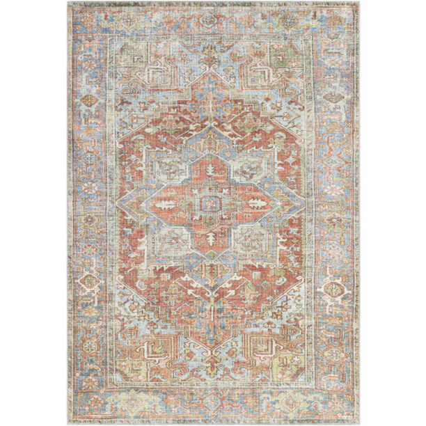 ALY2305-537 5 ft. 3 in. x 7 ft. Alanya Machine Woven Rectangle Rug - Multi Color