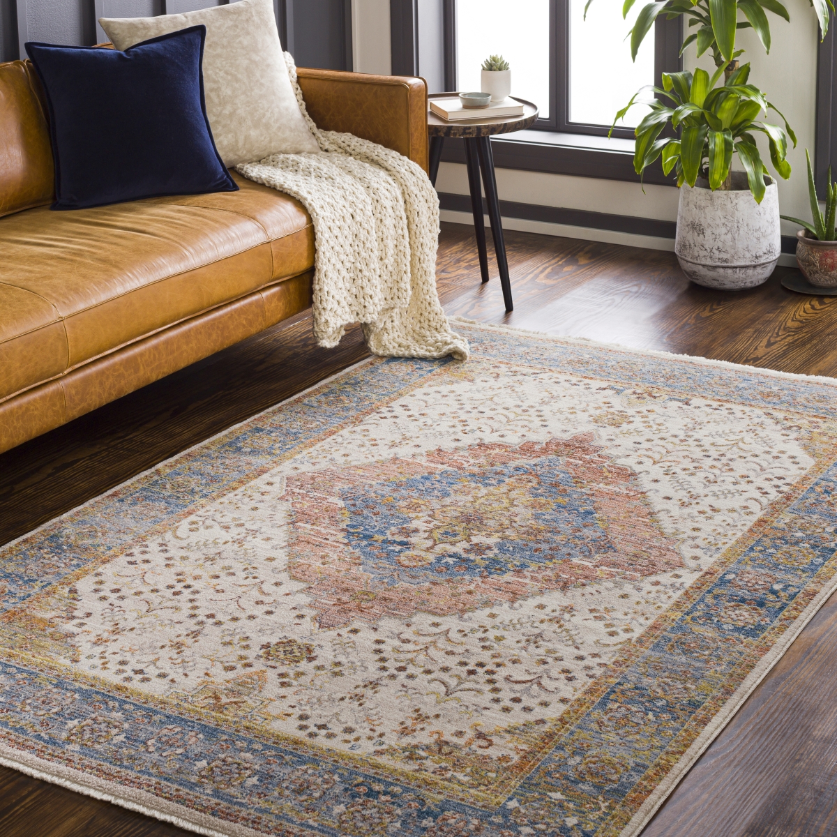 EPC2334-81013 8 ft. 10 in. x 13 ft. Ephesians Rectangle Area Rug, Multi Color