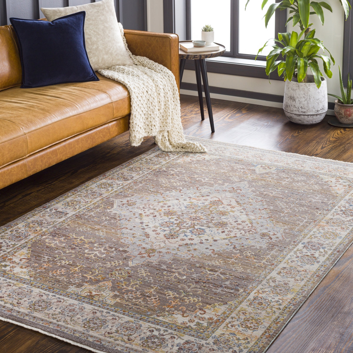 EPC2335-81013 8 ft. 10 in. x 13 ft. Ephesians Rectangle Area Rug, Multi Color