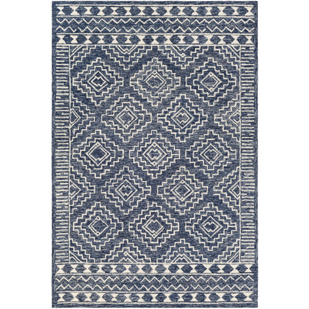 GND2322-69 6 x 9 ft. Granada Hand Tufted Rectangle Rug - Dark Blue, Denim & Ivory