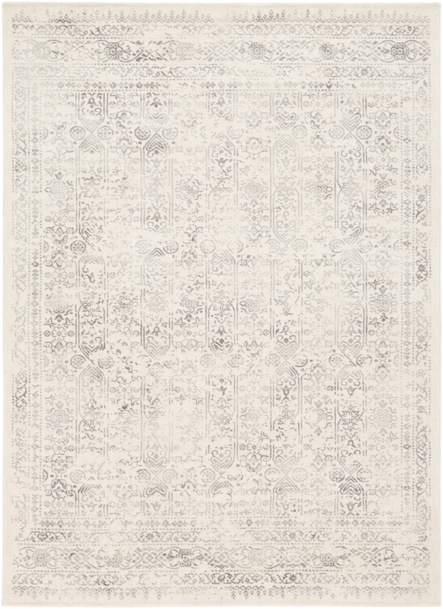 ROM2308-111015 11 ft. 10 in. x 15 ft. Roma ROM-2308 Rectangular Area Rug - Light Gray, Cream & Camel