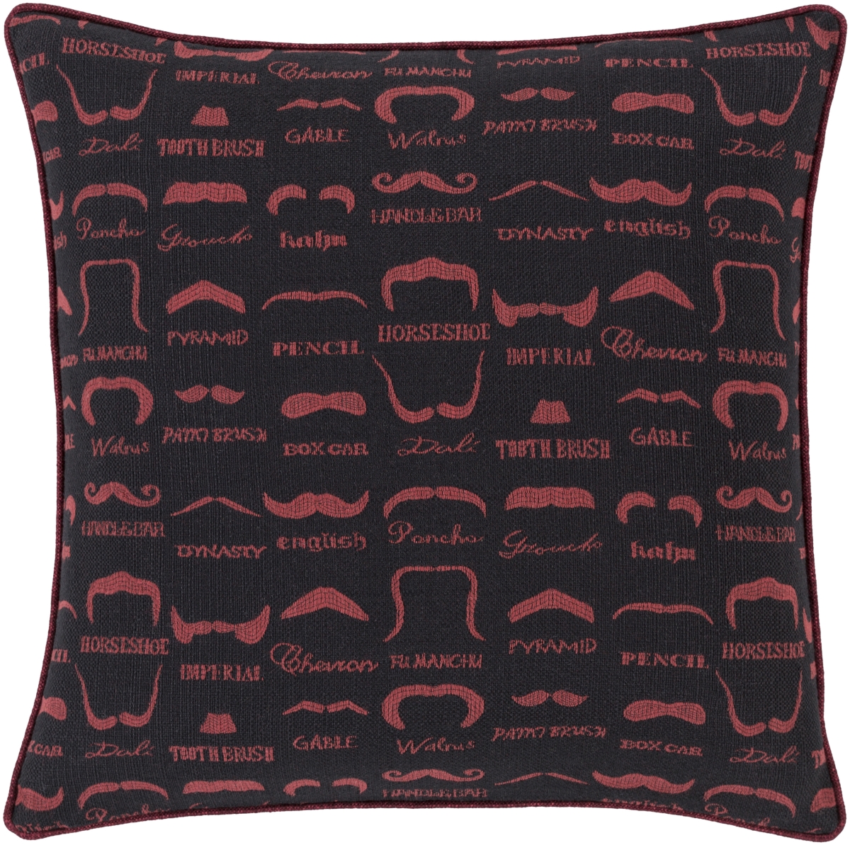 WTS002-2020P 20 x 20 in. Wax That Stache Square Pillow Kit, Magenta