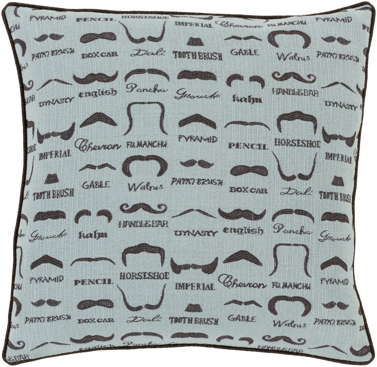 WTS003-2020P 20 x 20 in. Wax That Stache Square Pillow Kit, Ice Blue