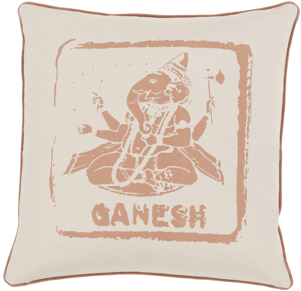 BKB002-2222D 22 x 22 in. Big Kid Blocks Pillow Kit, Beige & Brown