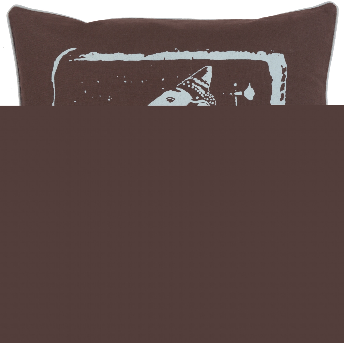 BKB006-2020D 20 x 20 in. Big Kid Blocks Pillow Kit, Ice Blue & Black