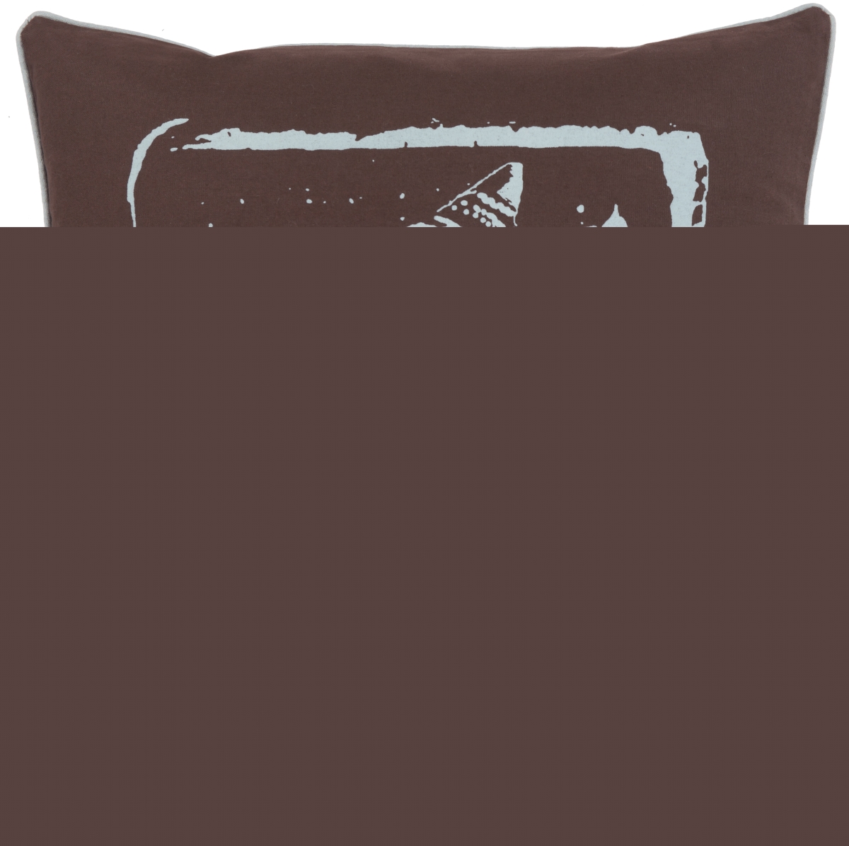 BKB006-2222D 22 x 22 in. Big Kid Blocks Pillow Kit, Ice Blue & Black