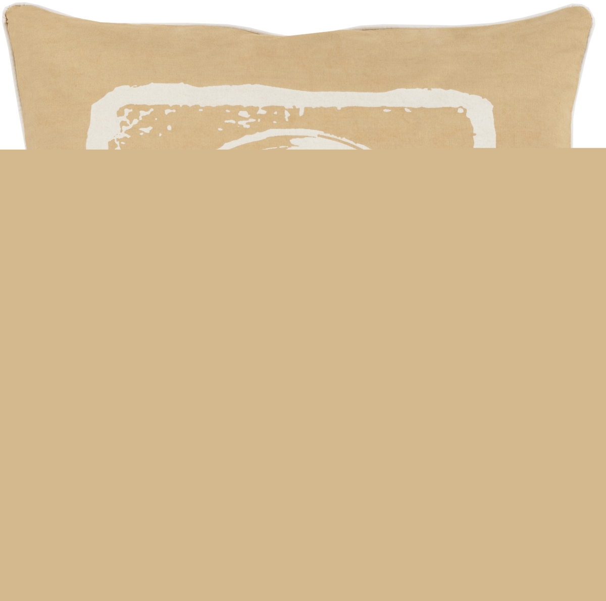 BKB011-2222P 22 x 22 in. Big Kid Blocks Pillow Kit, Off-White & Mustard