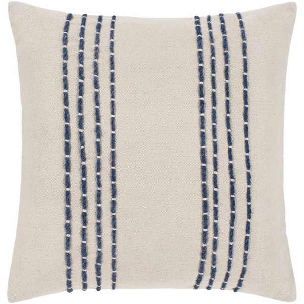 EML004-2020D 20 x 20 in. Emilio Woven Pillow Kit - Cream & Navy