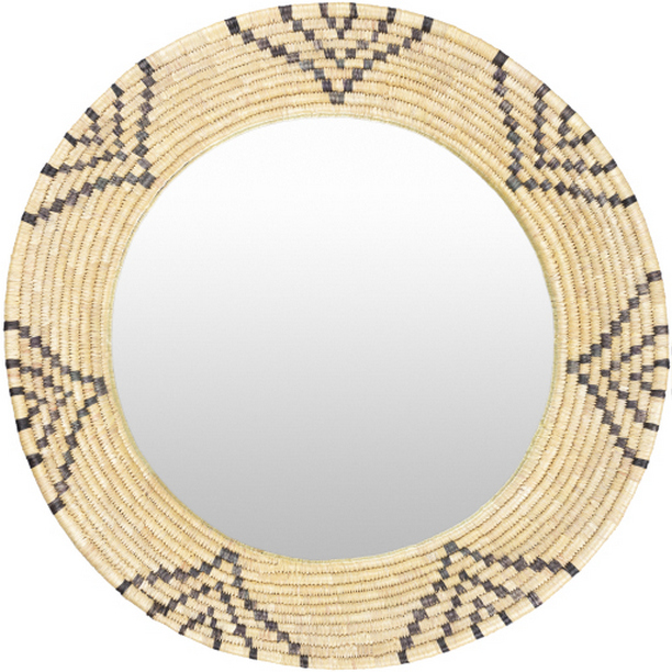 DAS001-2424 24 x 24 in. Dastkar Mirror - Tan & Black