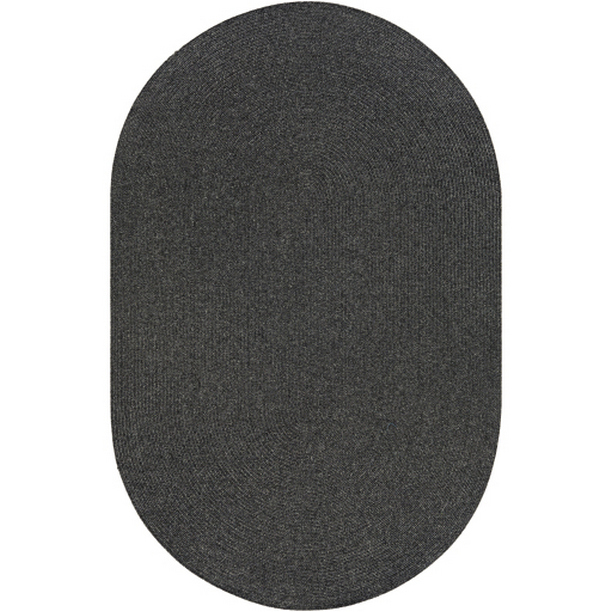 CPK2301-69OV 6 x 9 ft. Chesapeake Bay Machine Woven Oval Rug - Charcoal