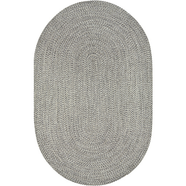 CPK2302-69OV 6 x 9 ft. Chesapeake Bay Machine Woven Oval Rug - Charcoal, Medium Gray & Cream
