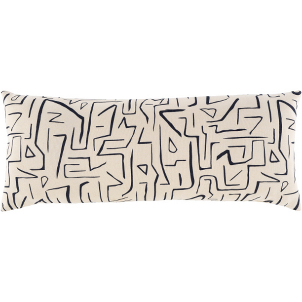 BGO004-1230D 12 x 30 in. Bogolani Woven Pillow Kit - Cream & Black