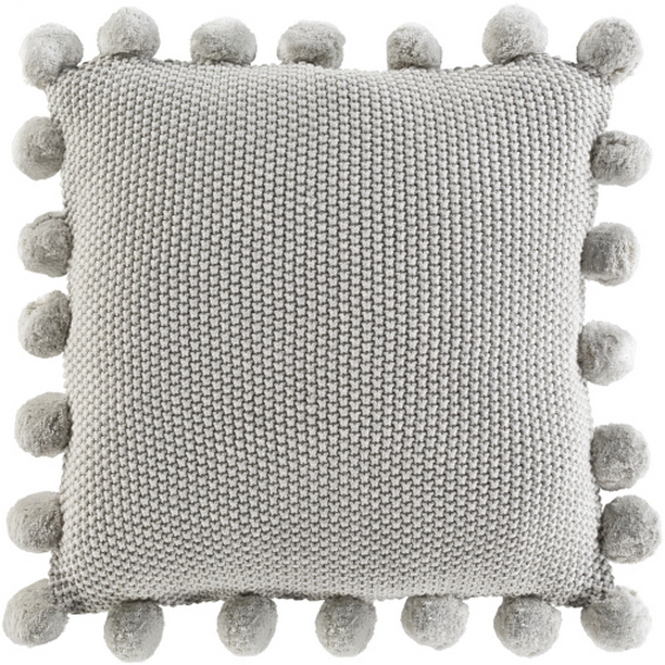 POM003-2020D 20 x 20 in. Pomtastic Knitted Pillow Kit - Light Gray