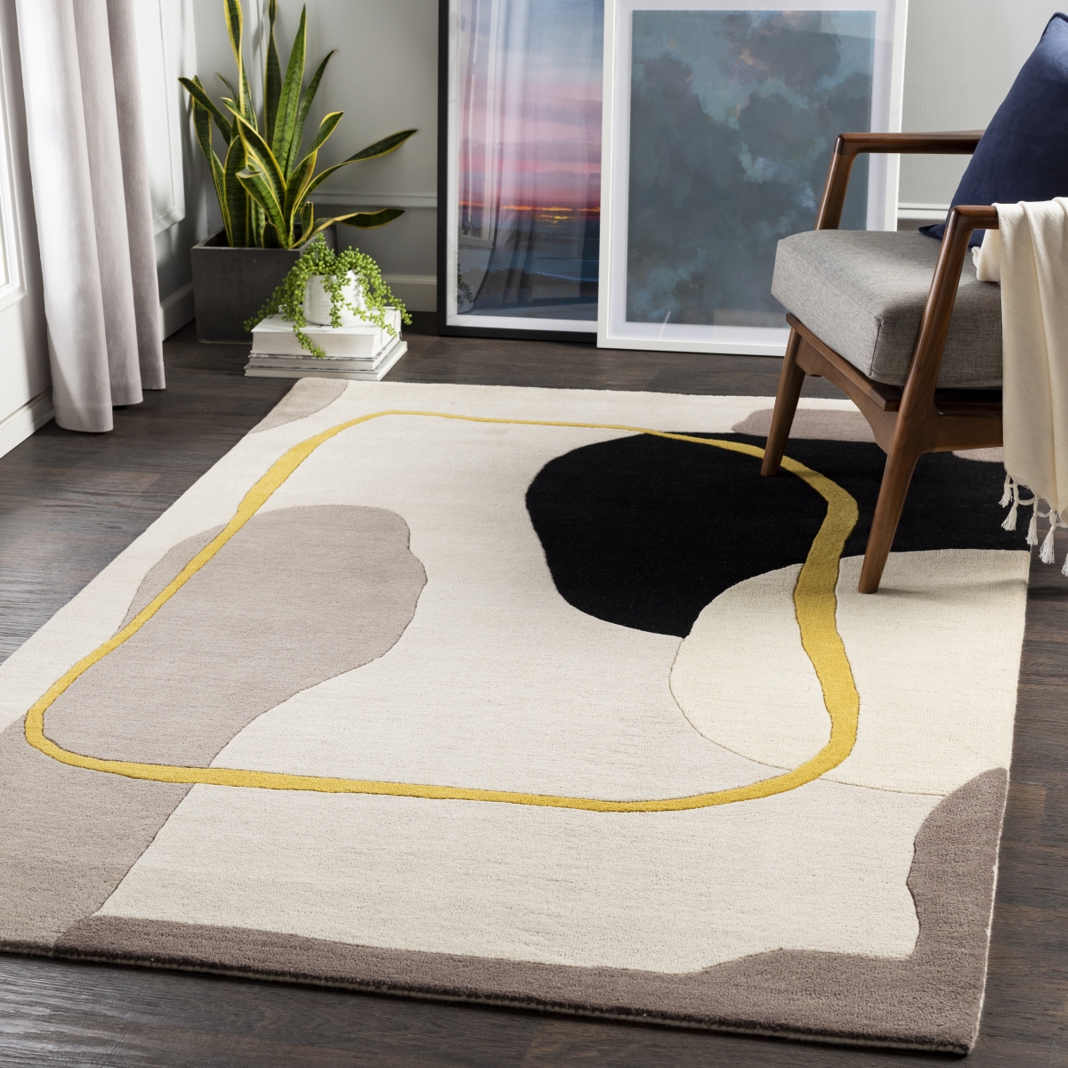 QUN2303-35 3 x 5 ft. Rectangle Queens Hand Tufted Rug, Multi Color