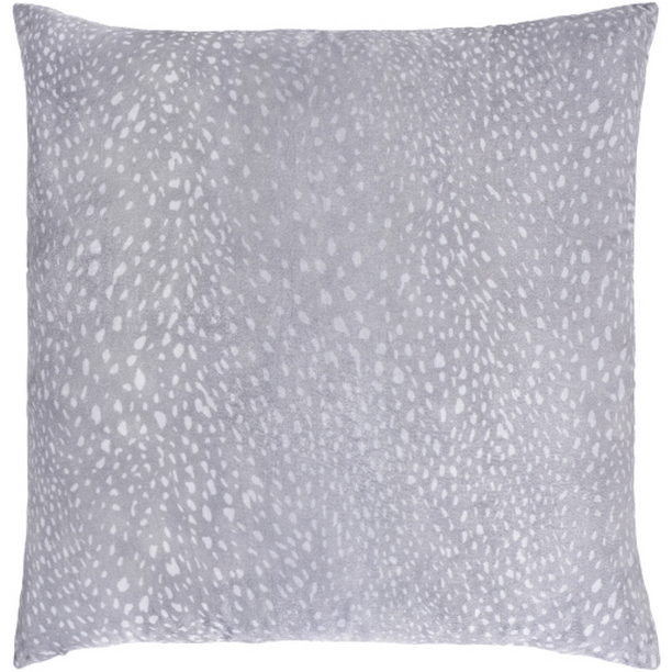 DOE004-1818P 18 x 18 in. Doe Woven Pillow Kit - Light Gray & Cream -  Livabliss