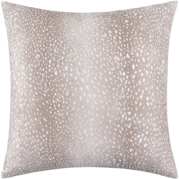 DOE002-2020D 20 x 20 in. Doe Woven Pillow Kit - Taupe & Cream -  Livabliss