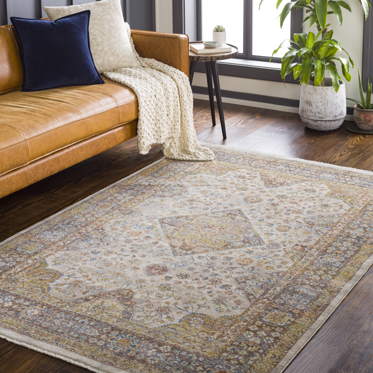 EPC2342-27411 2 ft. 7 in. x 4 ft. 11 in. Ephesians Rectangle Area Rug, Multi Color