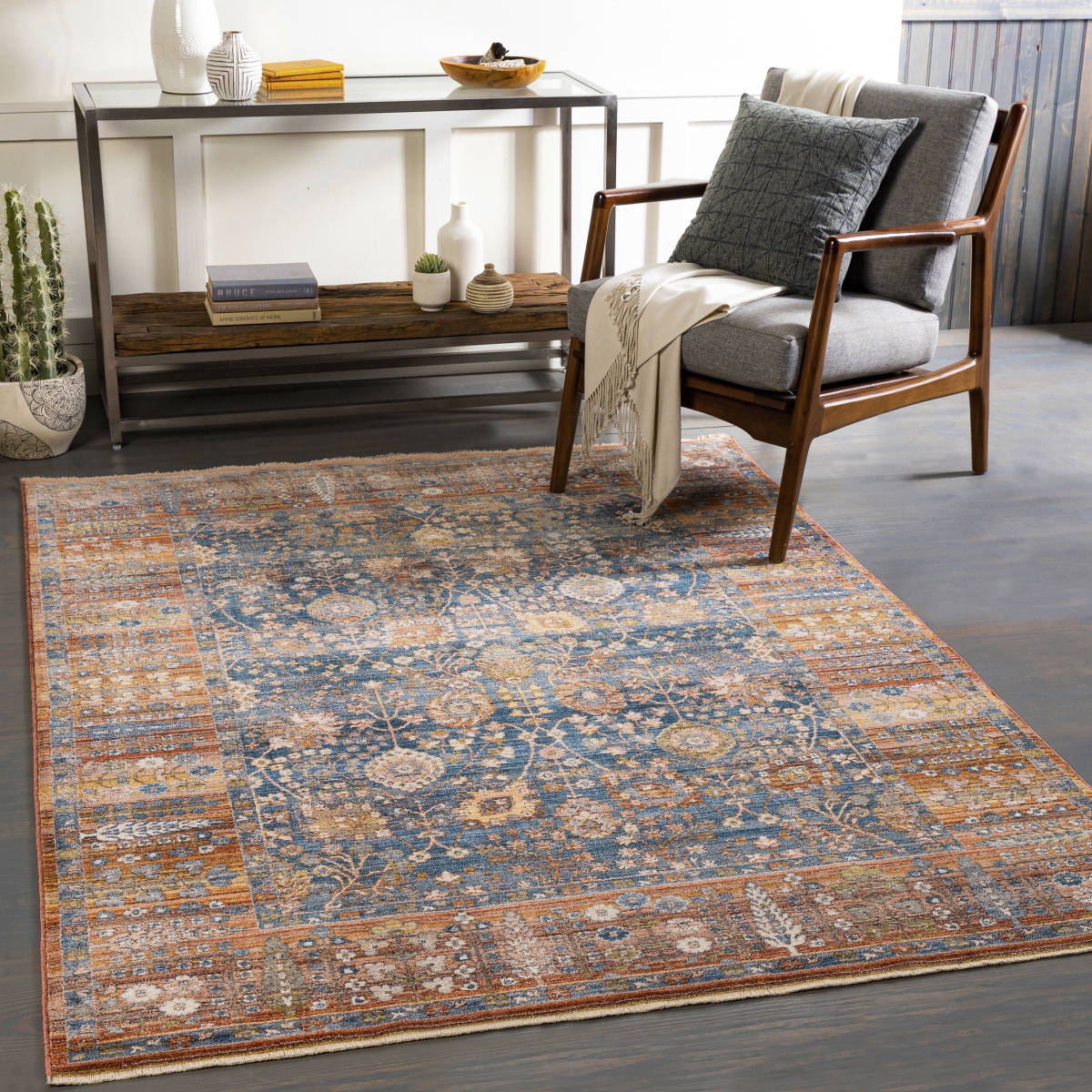 EPC2347-27411 2 ft.7 in. x 4 ft.11 in. Ephesians Rectangle Area Rug, Multi Color