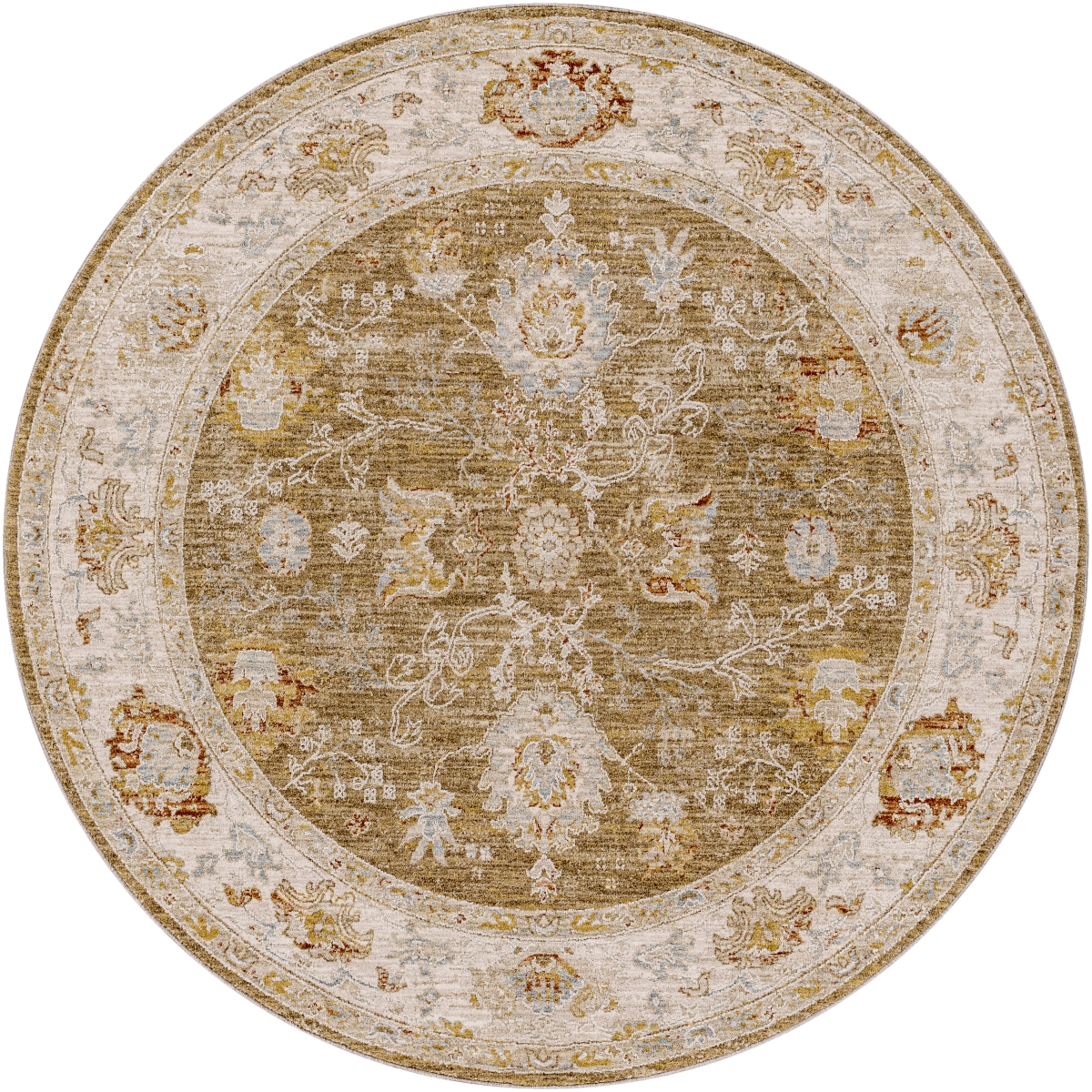 AVT2308-710RD 7 ft. 10 in. Avant Garde Machine Woven Round Rug, Multi Color