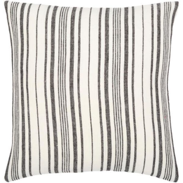 LNB002-1818D 18 x 18 in. Linen Stripe Buttoned Pillow Kit, Multi Color