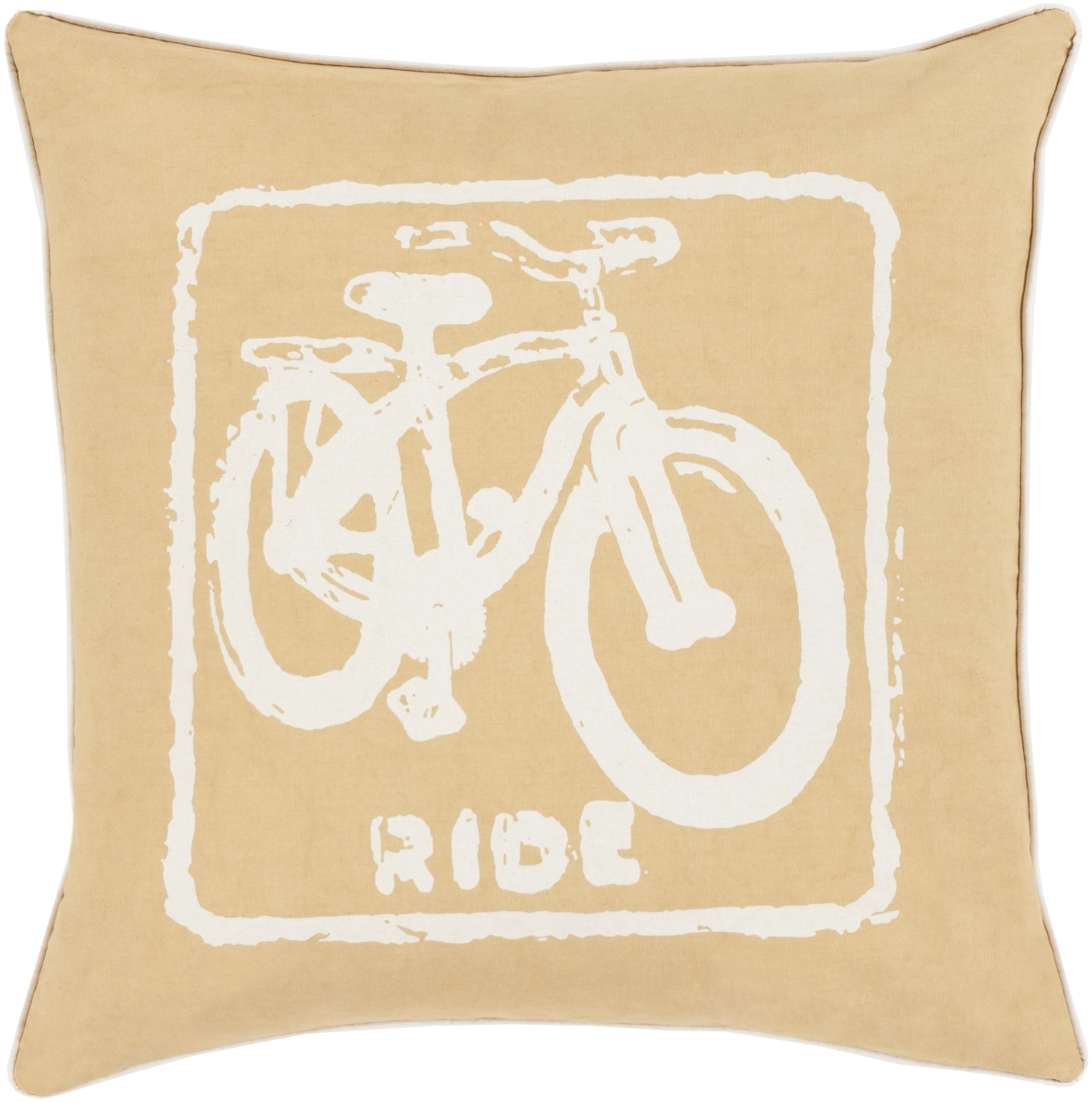 BKB018-1818D 18 x 18 in. Big Kid Blocks Pillow Kit, Mustard & Off-White