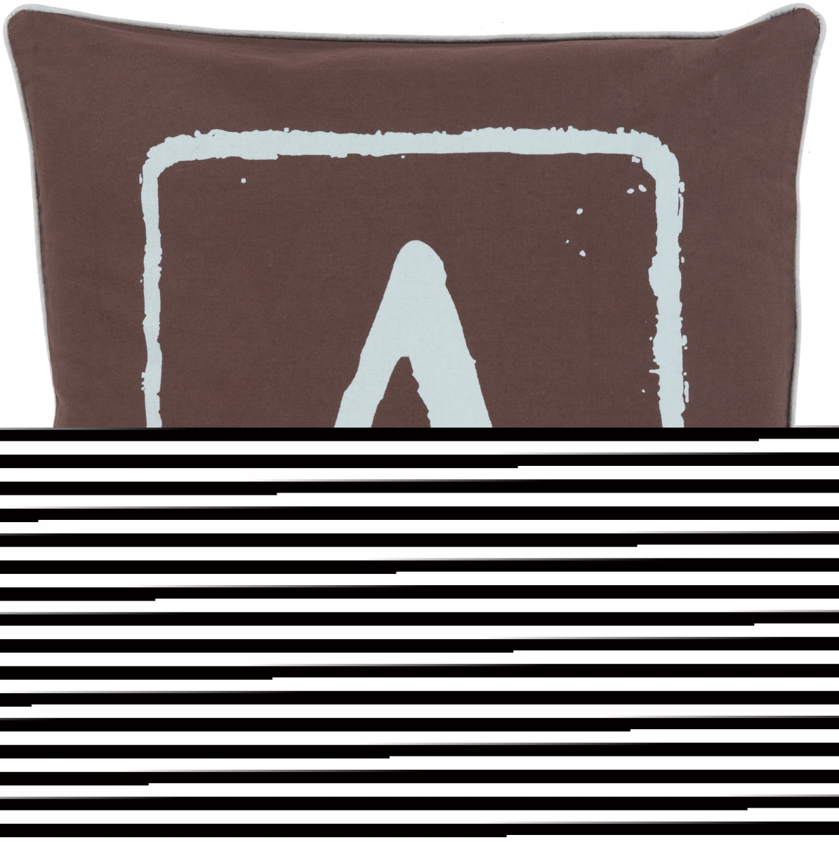 BKB027-2222D 22 x 22 in. Big Kid Blocks Pillow Kit, Ice Blue & Black