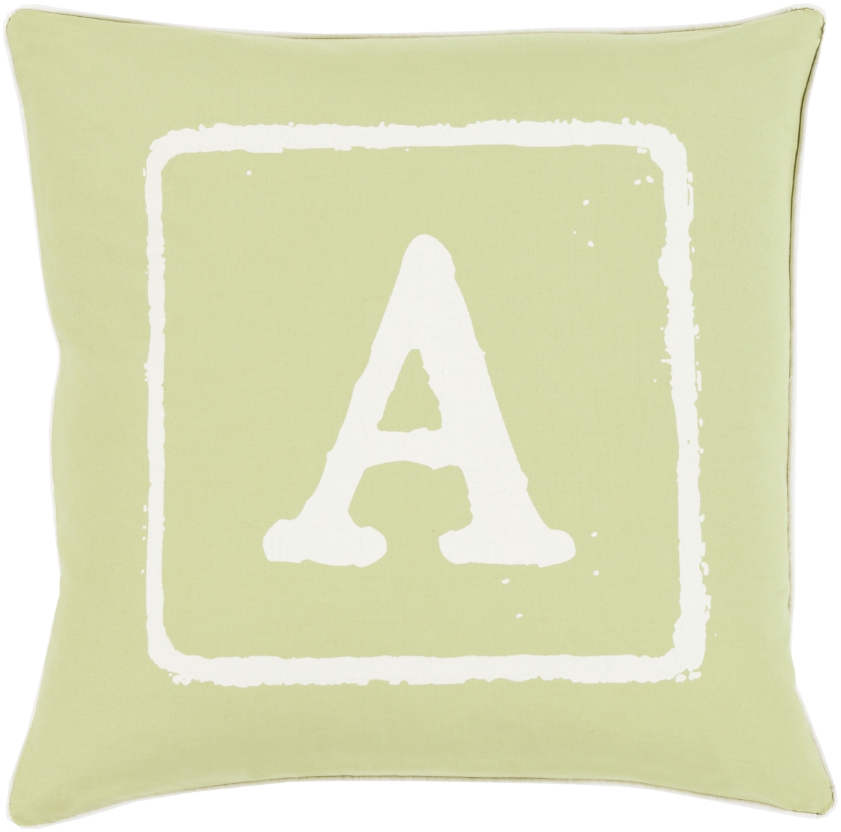BKB028-1818D 18 x 18 in. Big Kid Blocks Pillow Kit, Cream & Light Olive