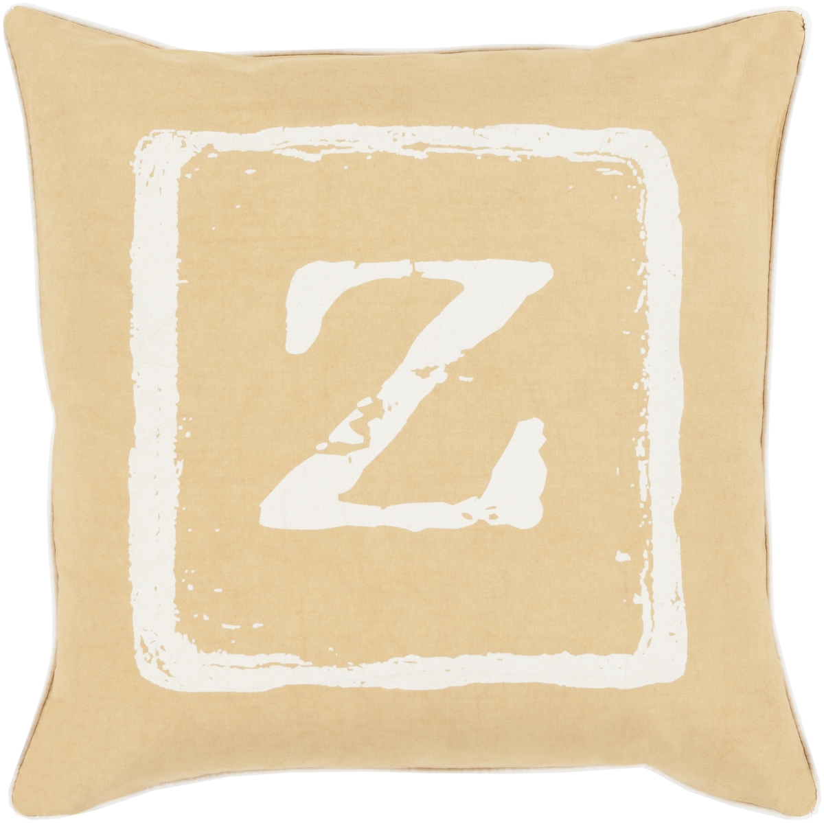 BKB032-2222P 22 x 22 in. Big Kid Blocks Pillow Kit, Off-White & Mustard