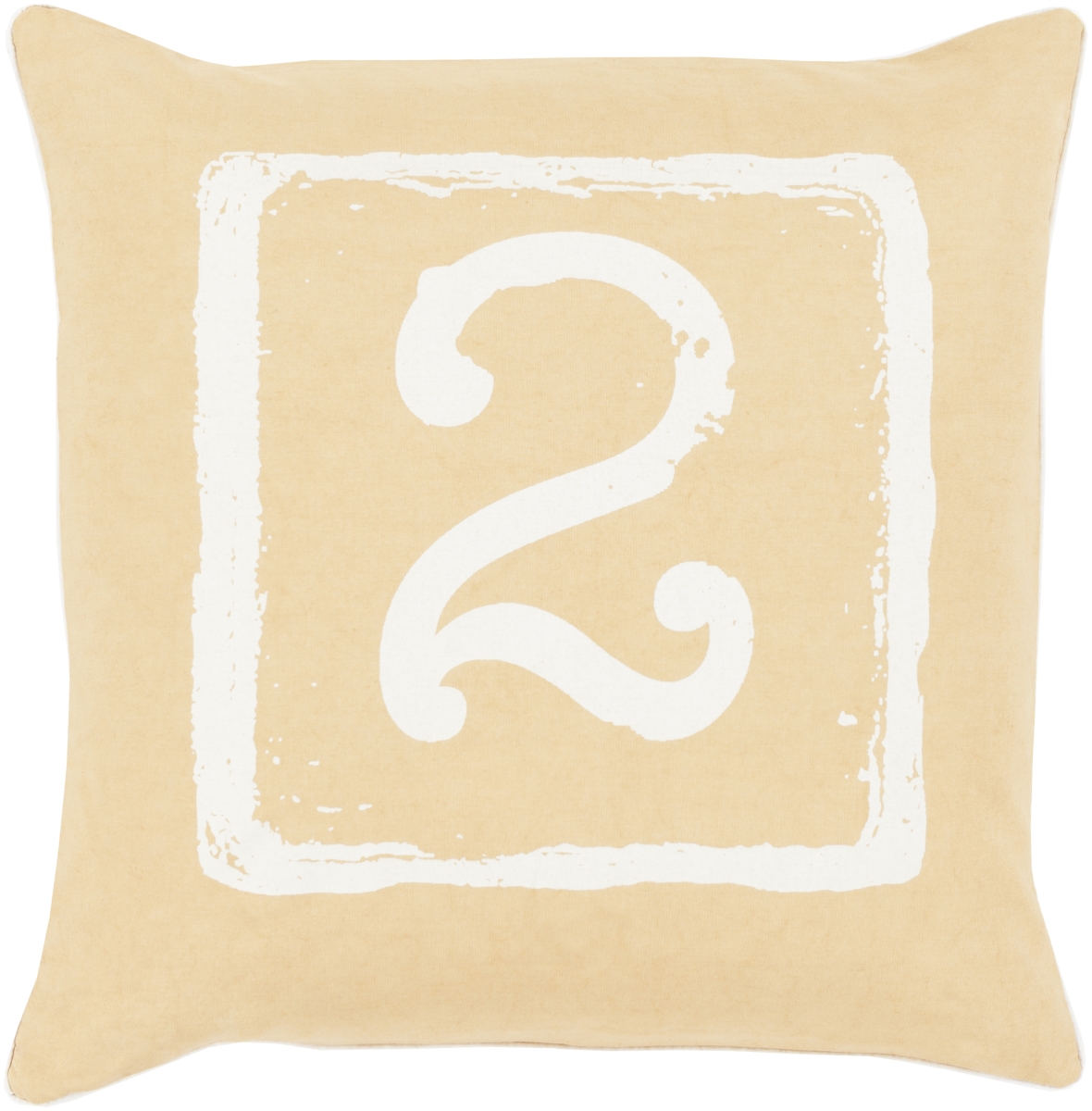BKB046-2222D 22 x 22 in. Big Kid Blocks Pillow Kit, Mustard & Off-White
