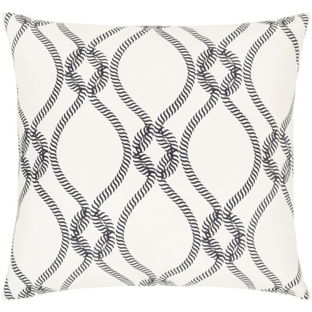 HYD003-1818D 18 x 18 in. Haylard Woven Pillow Kit - Black & Ivory