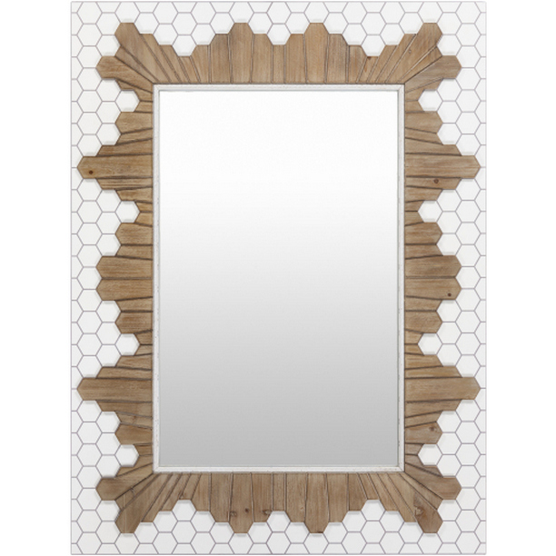 GEN001-402 40 x 30 in. Genaro Mirror - White